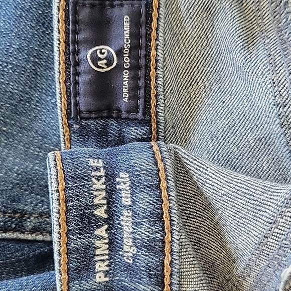 AG ADRIANO GOLDSCHMIED Women's Prima Cigarette Ankle Blue Jeans size 29R Classic - Picture 14 of 16